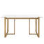 Ensemble de table de salle à manger moderne pour 6 tables de cuisine avec 6 chaises de salle à manger rembourrées, 7 pièces
