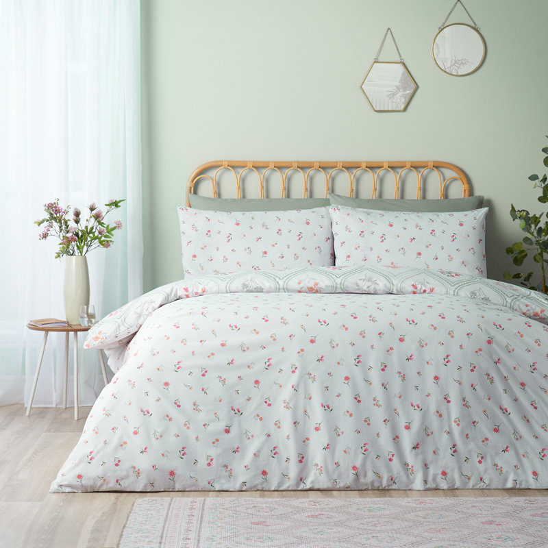 Cameo Floral Reversible Duvet Cover Set, King
