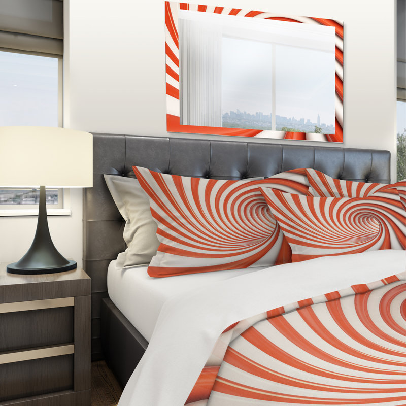 Ensemble de housse de couette en spirale à soulignement designart, Housse de couette très grand + 2 taies décoratives