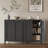 31.5" Tall Metal Side Cabinet with 2 Doors and 2 Adjustable Shelves-887948464
