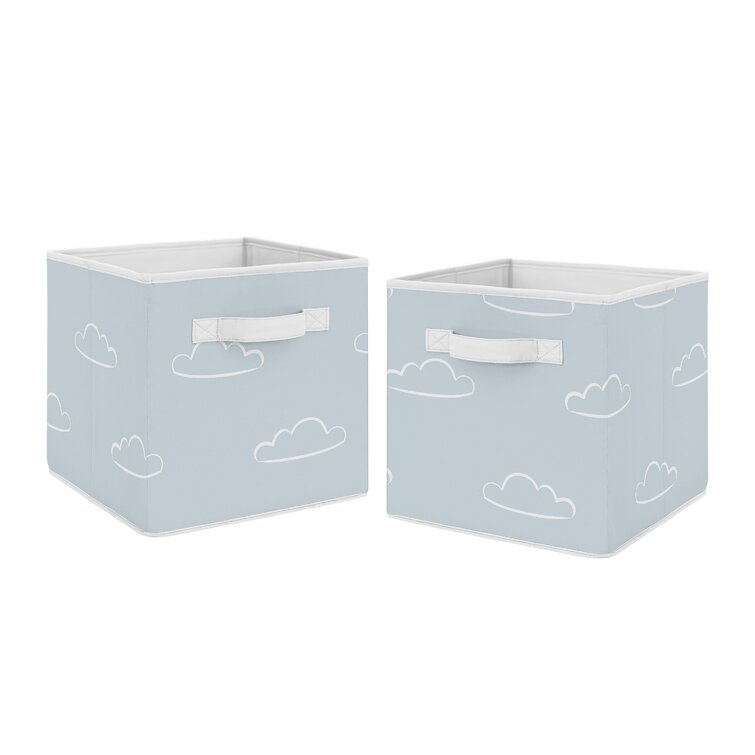 Sweet Jojo Designs Vintage Floral Collection Foldable Fabric Storage Bins - Set of 2