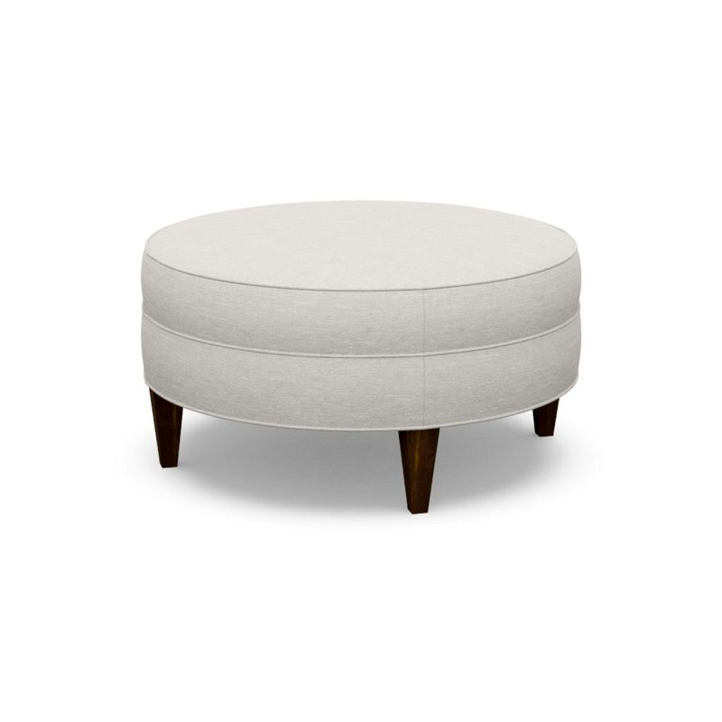 Ottoman Shop Round Ottoman, Walnut, 9637-82