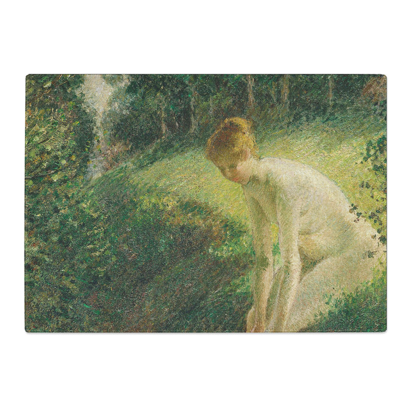 Lady Cleaning Her Leg by Camille Pissarro Chopping Board, 0.4cm H x 28.5cm W x 39cm L