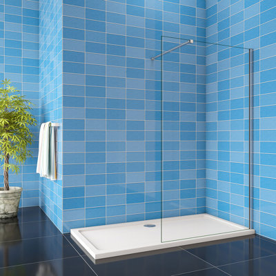Gerhart 1000x1900mm Chrome walk in Shower Enclosure Screen Easy Clean Glass Cubicle