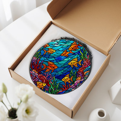 Vitrail de vitrail sous l'eau 12 "H