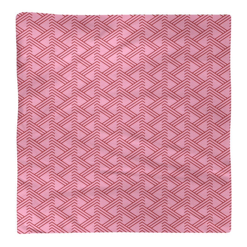 Serviette zag zigst hol, 10 po x 10 po, Rose / Rouge, Coton