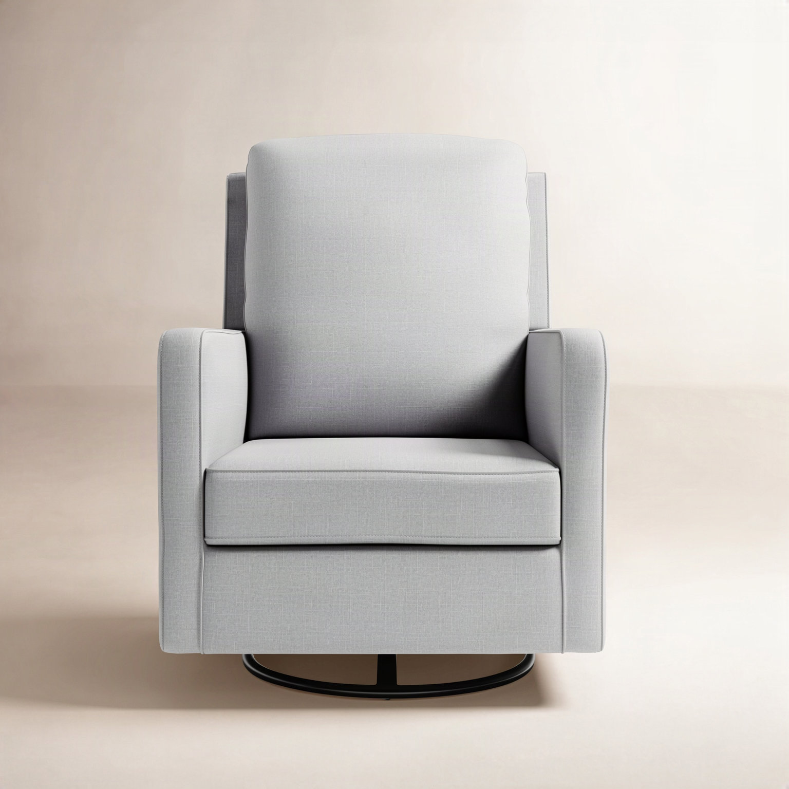 Calabasas Swivel Nursery Chair, Fog Fabric