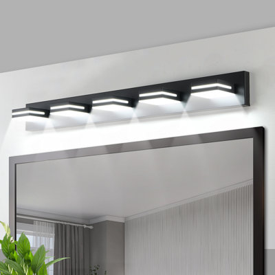 Applique murale moderne à 7 lumières pour meuble-lavabo et miroir, design minimaliste élégant, écoénergétique, facile à installer