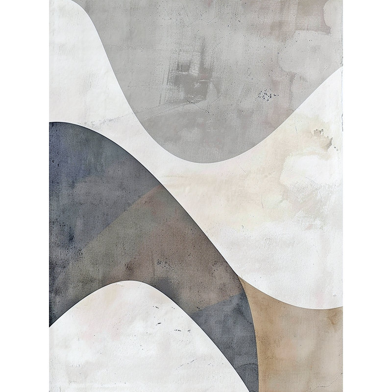 «Organic Curve Layers», art mural sur toile tendue, H 24 po x l 16 po x P 1,5 po