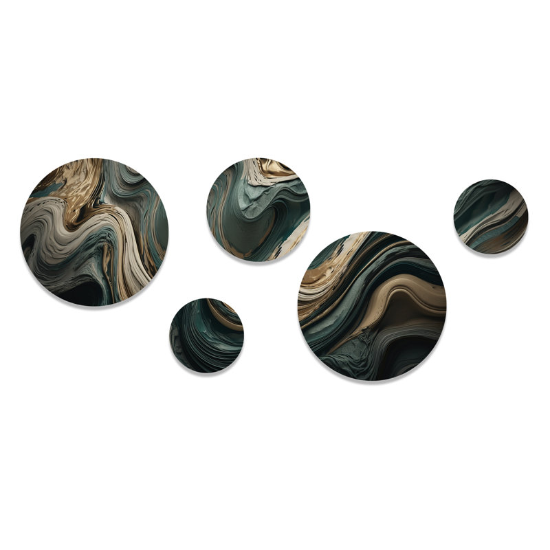 Wave Twist Abstract Artwork - Abstract Liquid Ink Metal Wall Décor