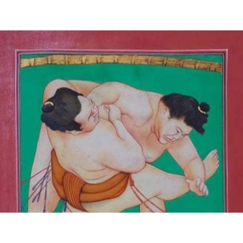 Sumo japonais | Couleur naturelle avec travail doré | Par Mukesh Vijay