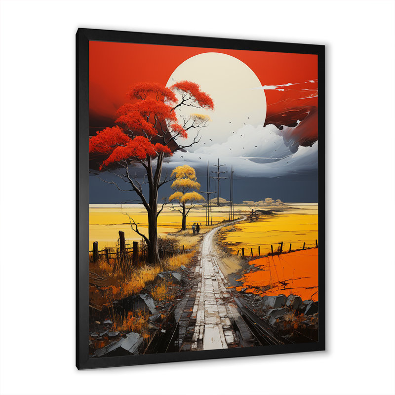 Tempête des prairies clair de lune - Reproduction d'art mural prairies, Cadre photo noir, H 40 po x l 30 po x P 1,5 po