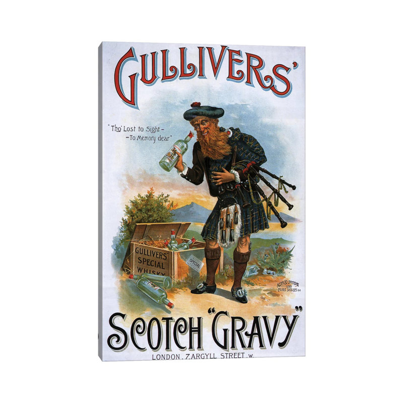 1899 Gulliver's Whisky - Print on Canvas, 30.48 cm H x 45.72 cm W, Wrapped Canvas