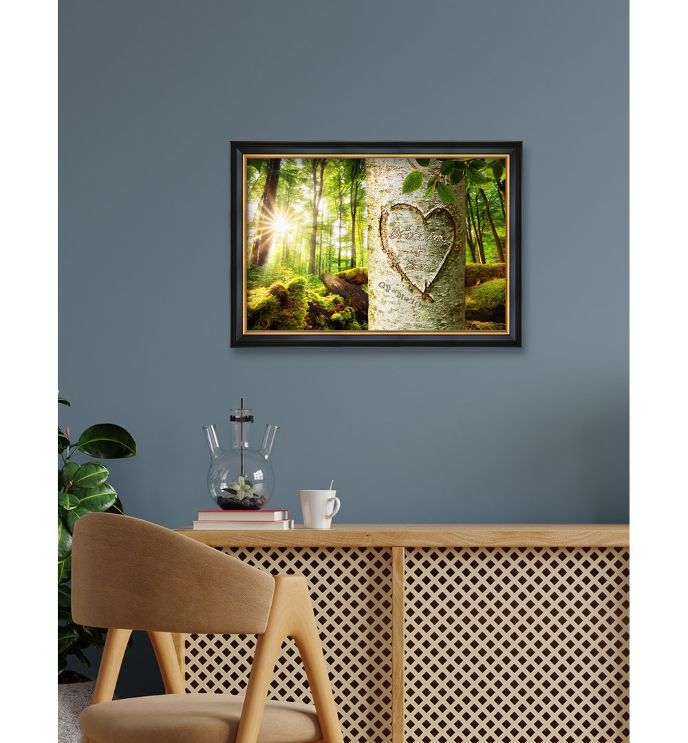 Love Evergreen, Personalized Artwork with Names and Date on, Love Gift for Anniversary,Birthday IPIC 