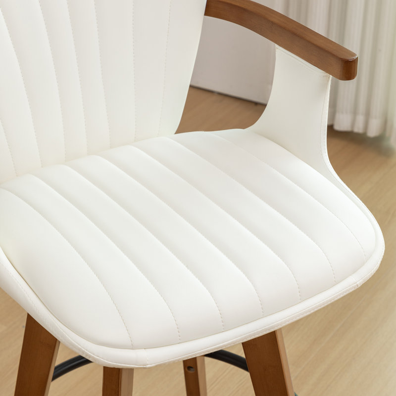 Tabourets pivotants Bartonville, Blanc, Tabouret de bar (siège d'une hauteur de 30 po)