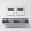 Ensemble de meuble-lavabo double mural 84 "avec miroir Geneva-844522186-929402761