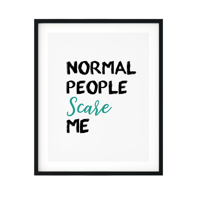 Décoration murale «Natural People Scare Me», H 7 po x l 5 po x P 0,01 po