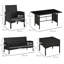 Leory Rattan Wicker 4 - Person Seating Group with Cushions