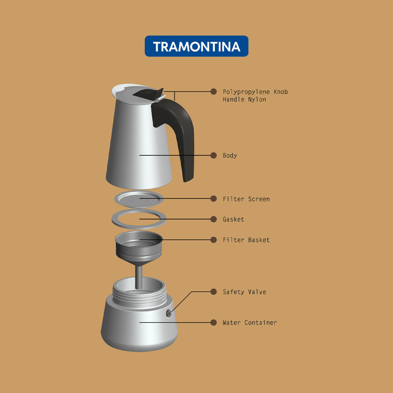 Tramontina Italian Espresso Coffee Maker (350ml)