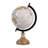 Koregan Decorative Globe With Wood Base For Home Decor - Modern Sculpture For Study Rooms, Living Room, Or Shelf Accent - 12", Brown & Tan