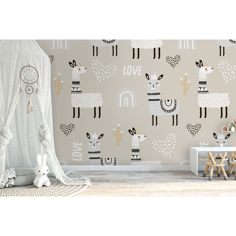 Papier peint amovible Kids, Beige, L 9 po x l 15 po