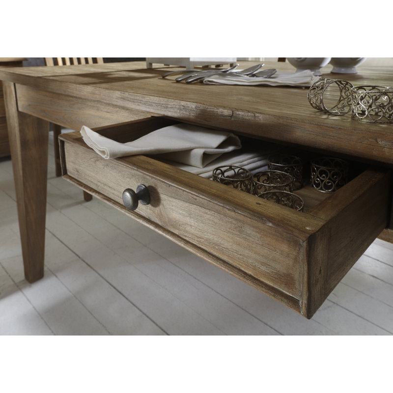 Teak Dining Table, 180 cm W x 100 cm D