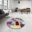 Tapis gris/rose/beige contemporain-1071342525