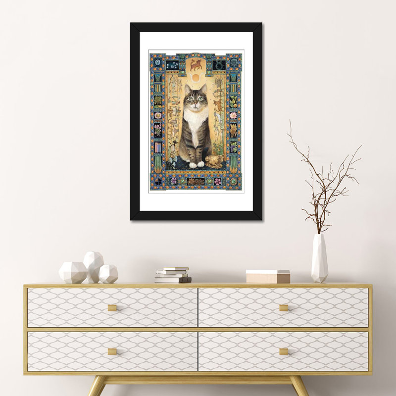 « taurus gemma », impression sur toile, Blanc, Papier d'art encadré noir, H 24 po x l 16 po x P 1 po