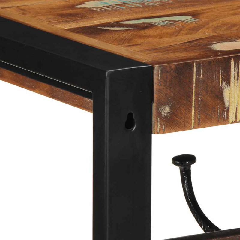  Portemanteau en bois récupéré massif et fer moyen multicolore, Multi