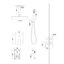 Pomme de douche double - Système de douche carré à fixation au plafond de 10 pouces avec valve brute-118534752