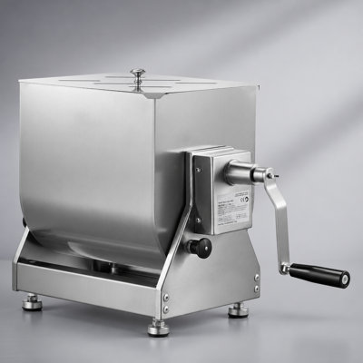 Manual Meat Mixer with 20L Tilt Tank and Stainless Steel Gearbox