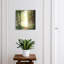 Key cabinet, Opens to the left, 30x30x5, White, Forest path in the sun, green trees, 