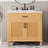 36" Bathroom Vanity With Ceramic Sink, Modern Bathroom Sink Cabinet With 2 Soft Close Doors And 3 Drawers, Free-Standing Bathroom Vanity With Solid Wood Legs And Large Space Storage-642365527