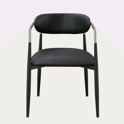 Synthetic Leather Arm Chair (Set Of 2)