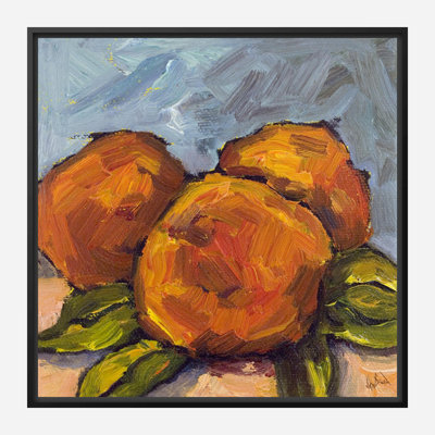Peaches By John Beard - Framed Gallery Wrapped Canvas Print Print by John Beard