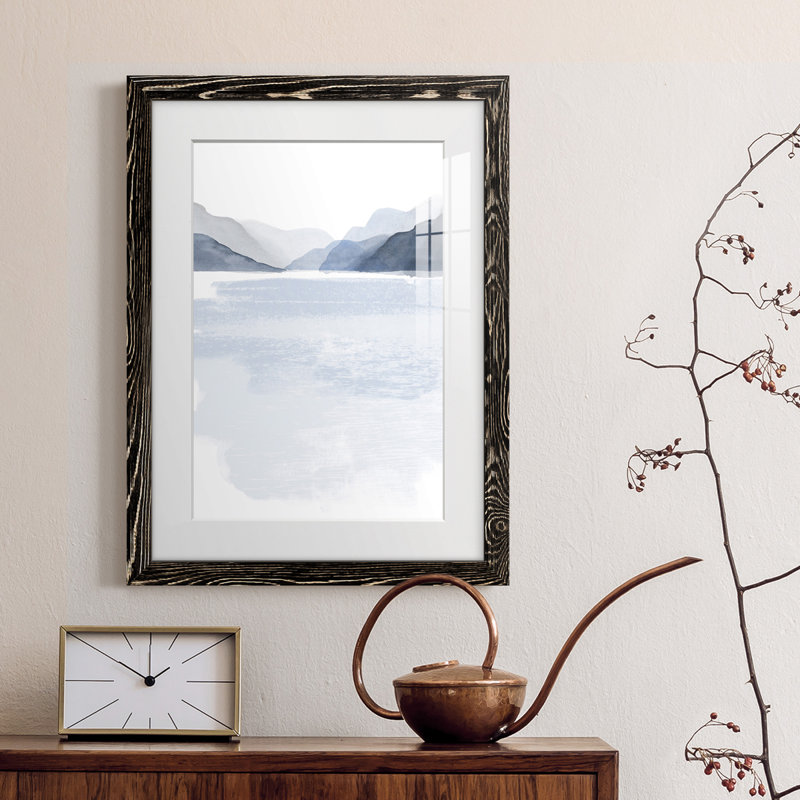 Glacial Lake II - peinture encadrée, H 37,5 po x l 27,5 po x P 1 po, Cadre noir