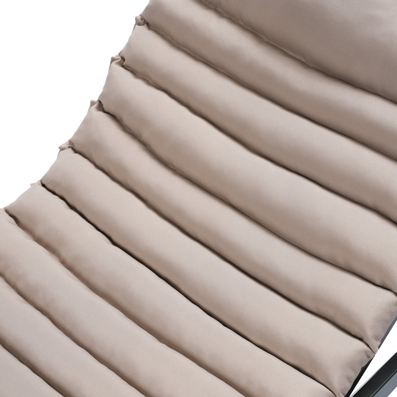 2PCS Set Outdoor Lounge Chair Cushion Replacement, Khaki Colored Patio Furniture Seat Cushion, Ideal For Comfortable And Stylish Seating In Gardens, Patios, And Outdoor Spaces, Durable And Weather-Resistant Polyester Material