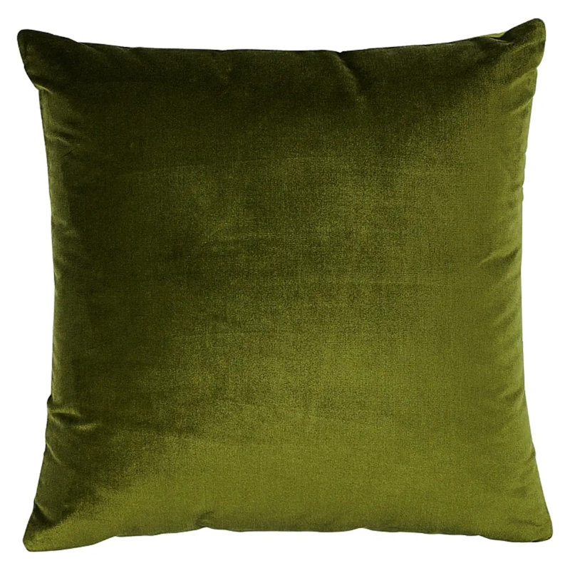 Venetian Silk Velvet Pillow, Moss