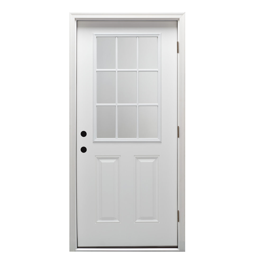 Clear Glass 80'' Fiberglass Front Entry Doors MMI DOOR Door 