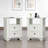 MDF 2-Drawer Jameson With Outlet, Black Brushed Handles, 19.7X13.8X25.8In - 1Pc-913845076