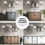 72 po Meuble-lavabo gris foncé pour salle de bain en bois massif avec contreplaqué E0-1470965960-1470965958