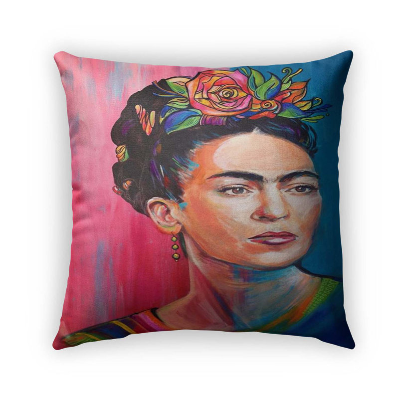 Cotton Blend Outdoor Reversible Throw Pillow, 26" x 26"