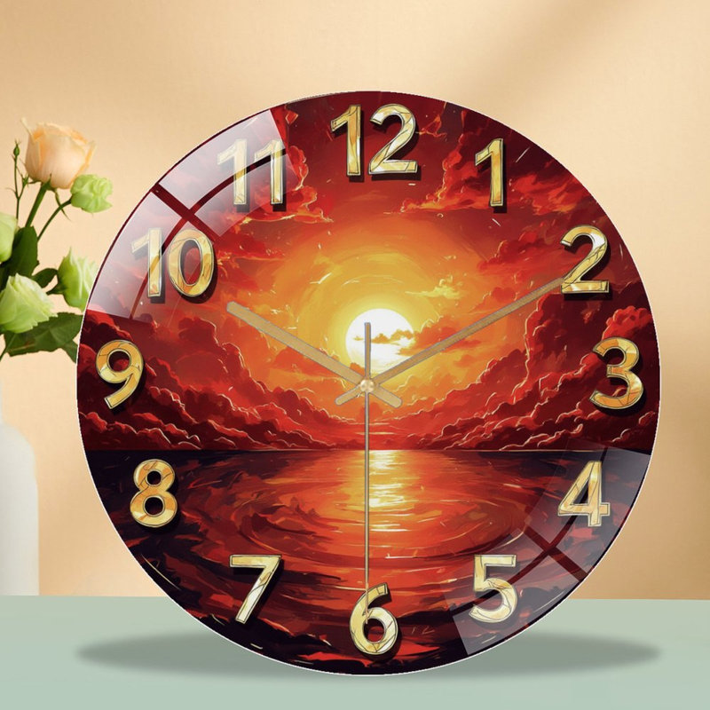 Horloge murale 12 po Sunset