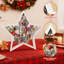 Décoration de table crèche de Noël étoile de Noël en bois blanc classique à cinq branches