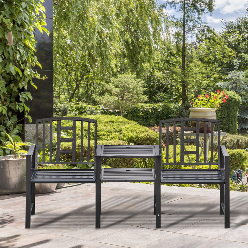 Banc en acier tête-à-tête