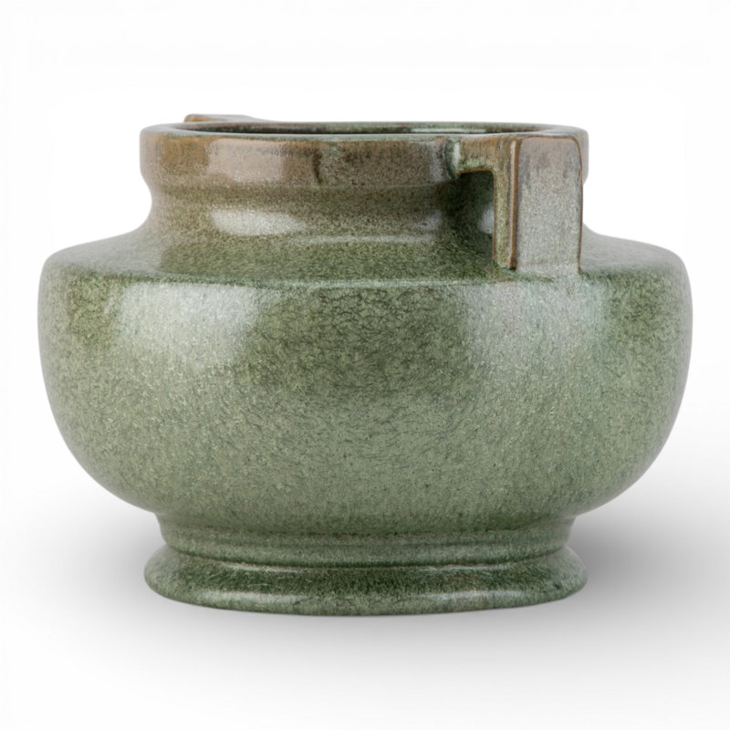 Green Speckled Ceramic Jardinière Planter