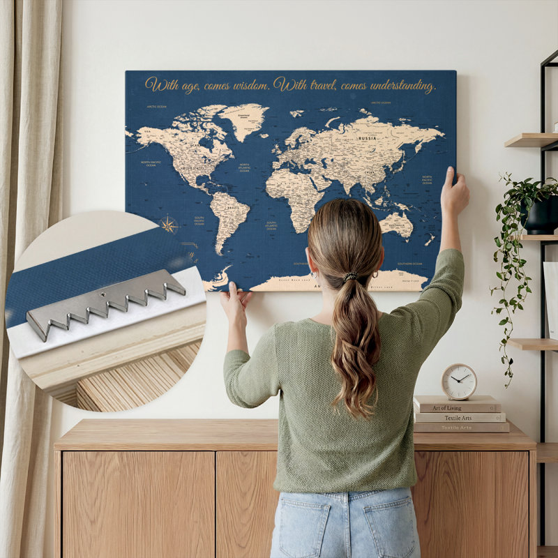 Carte du monde personnalisable, H 20 po x l 30 po, Oui