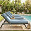 Coussin de chaise longue d'extérieur 2 pièces, 80 po x 26 po x 4 po-647617544-647617549-654445044