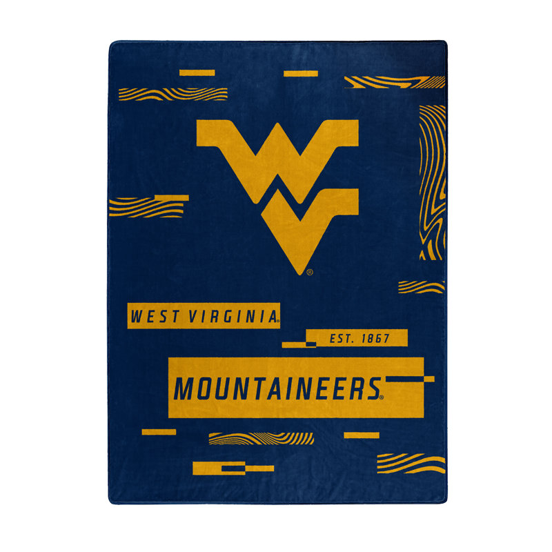 Throw Blanket, Navy/Yellow, West Virginia Mountaineers