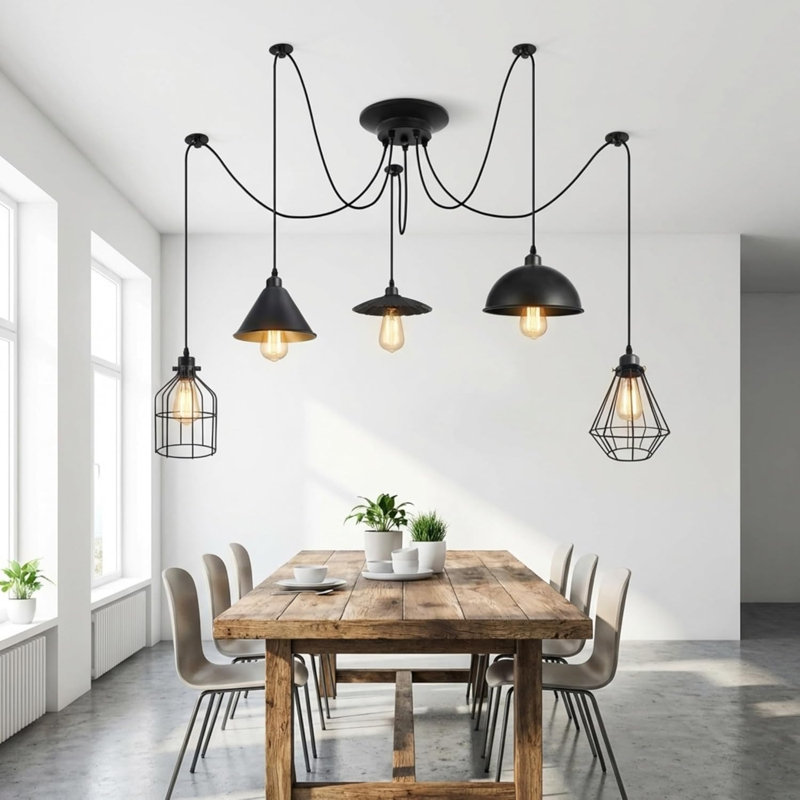 5 - Light Black Novelty Pendant, No